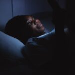 Blue light before bed