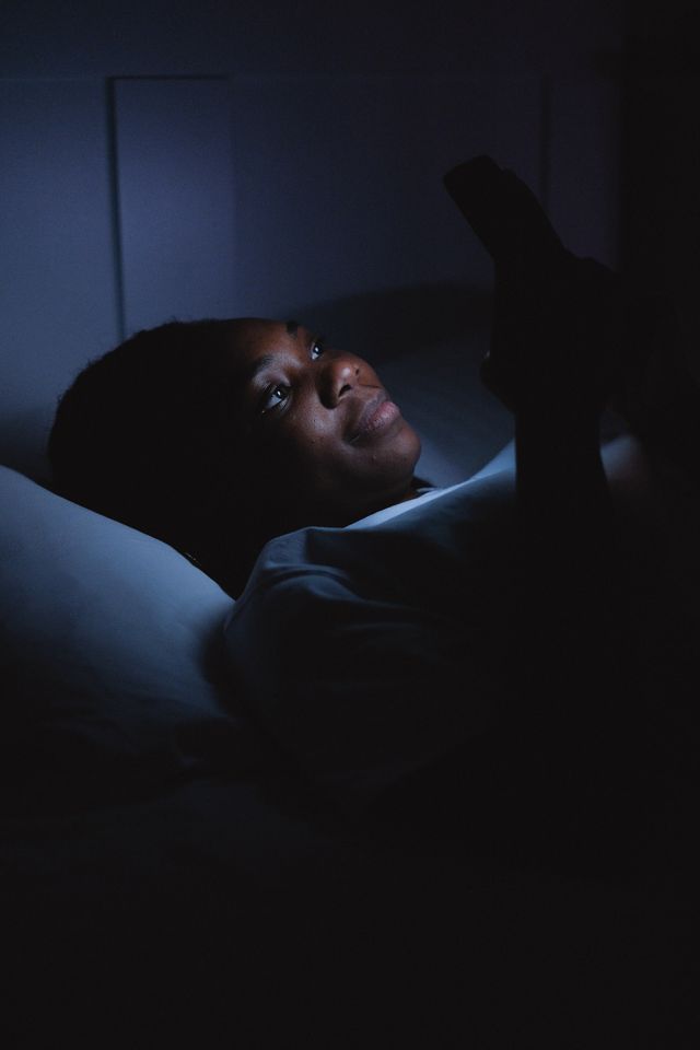Blue light before bed