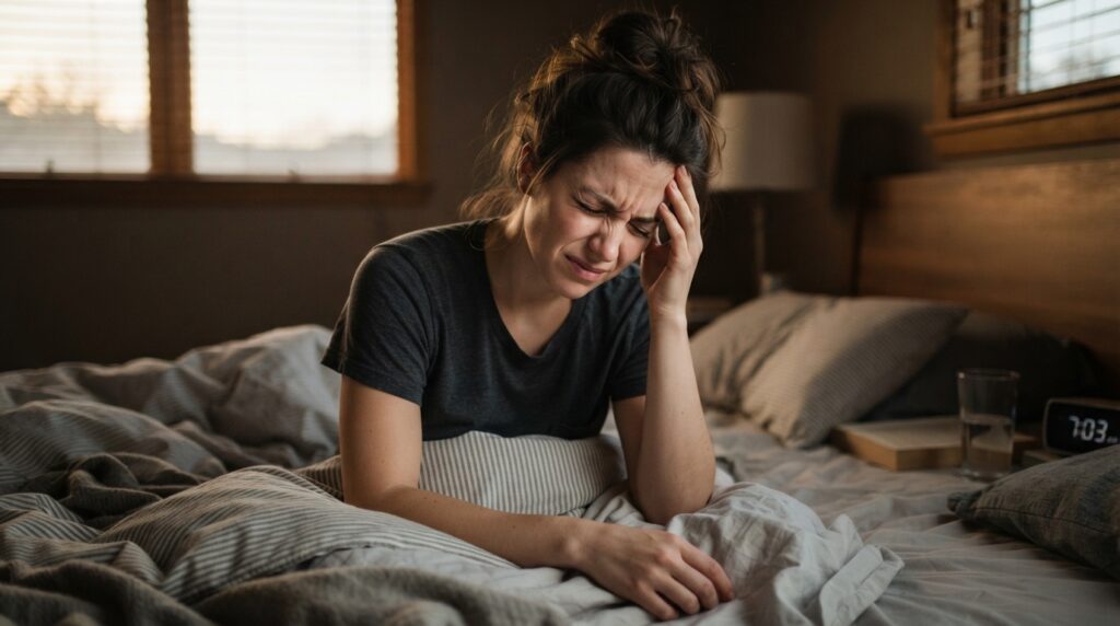 why do i wake up with a headache