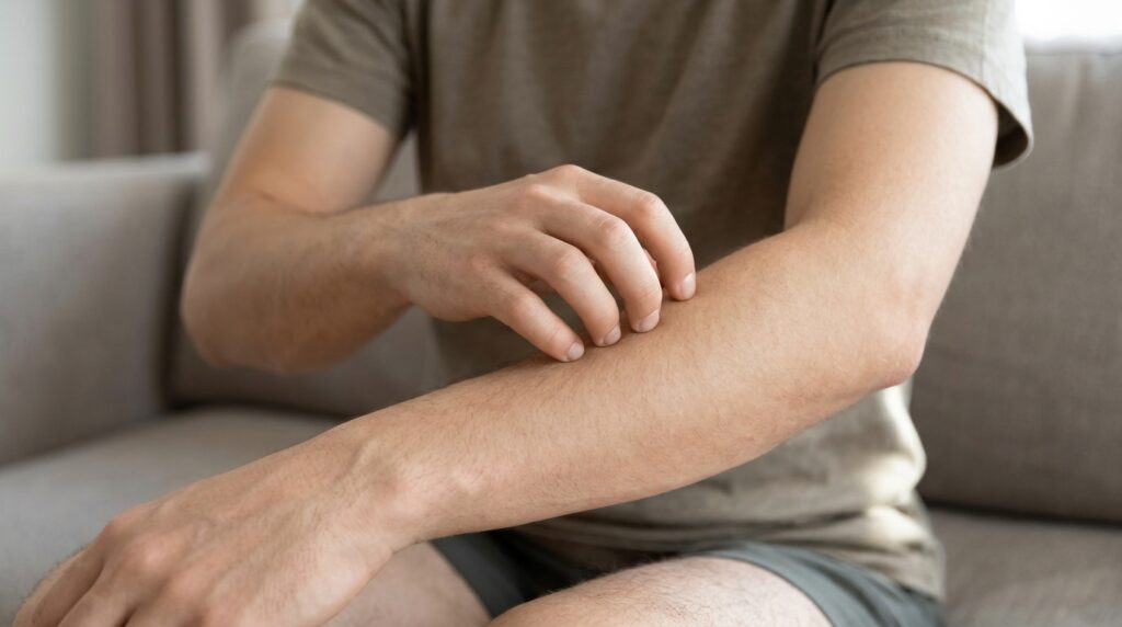 itchy skin without a rash causes