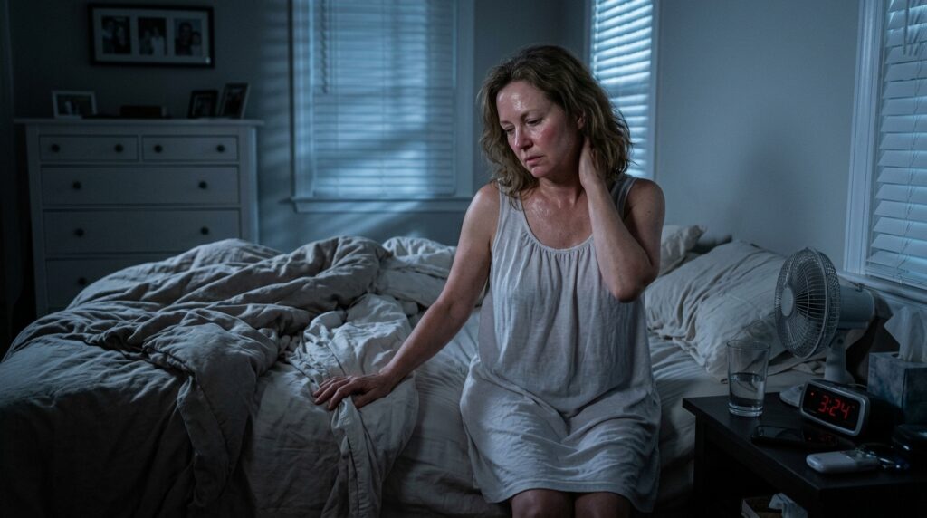 why do i get hot flashes at night